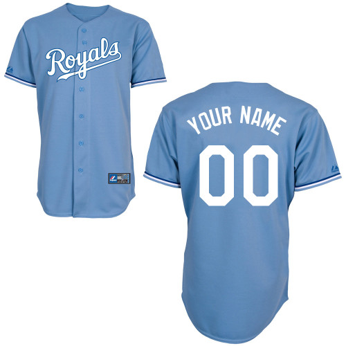 Customized Kansas City Royals Baseball Jersey-Women's Authentic Alternate 1 Blue Cool Base MLB Jersey